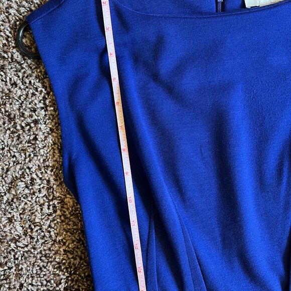 LOFT Cobalt Blue Sleeveless Midi Dress Size 0P - Picture 8 of 11